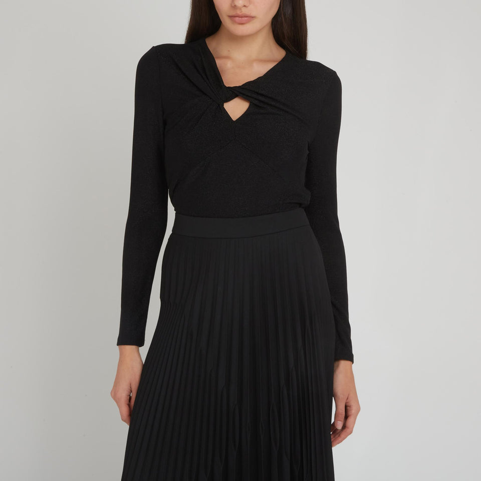 Top "Ursula" in jersey nero