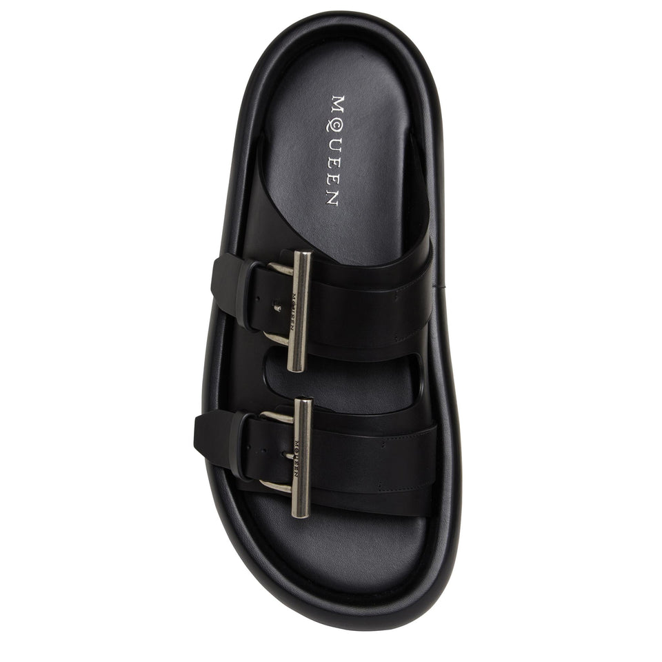 Sandali in pelle neri 809960 WIACT1064 ALEXANDER MCQUEEN