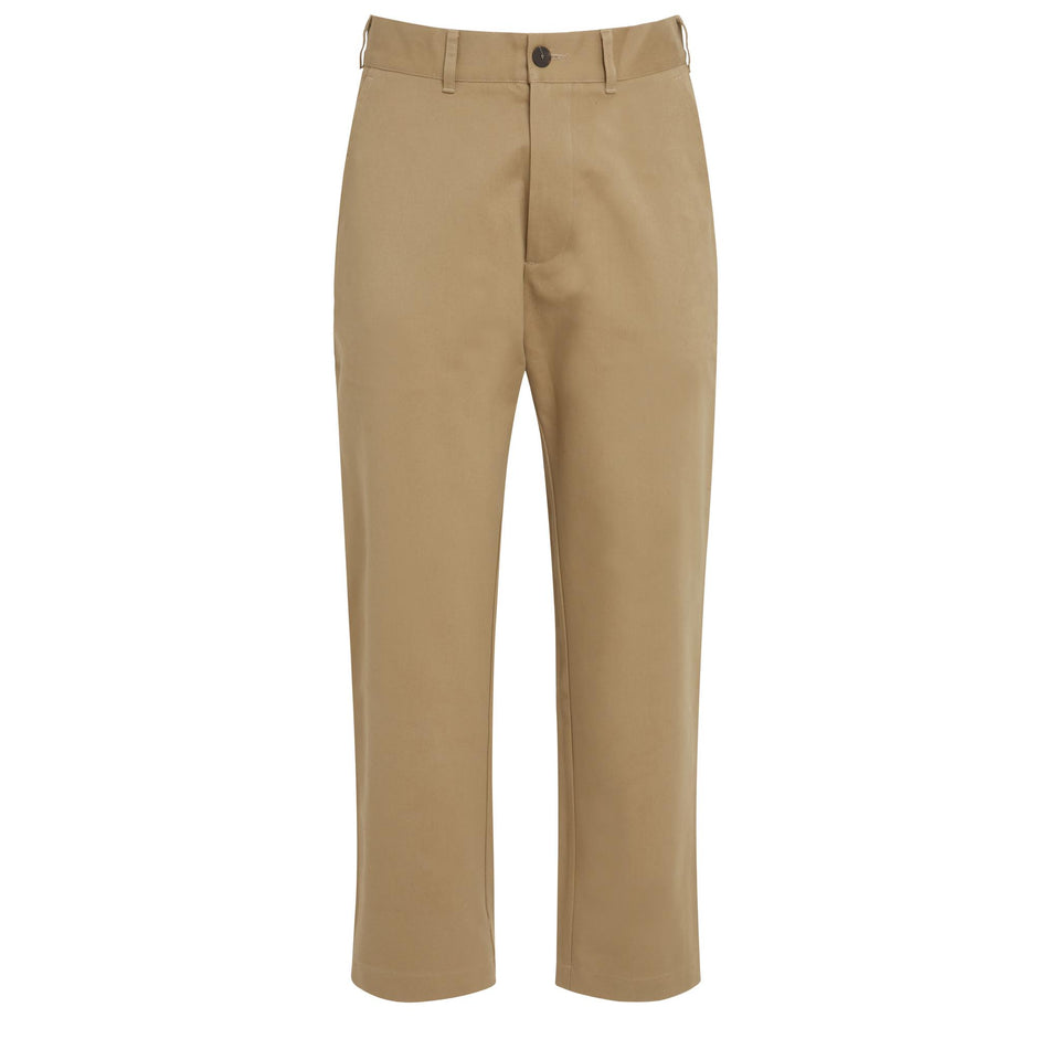 Pantalone in cotone marrone