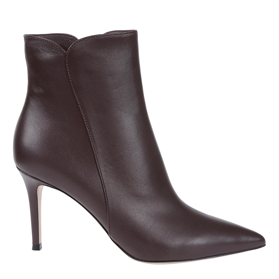 Stivaletto "Levy" 85 in nappa marrone G70321 85RICNAPBOUR GIANVITO ROSSI