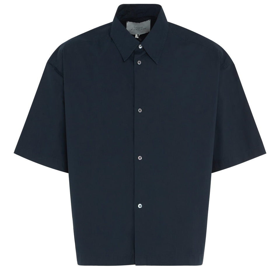 Camicia in cotone blu