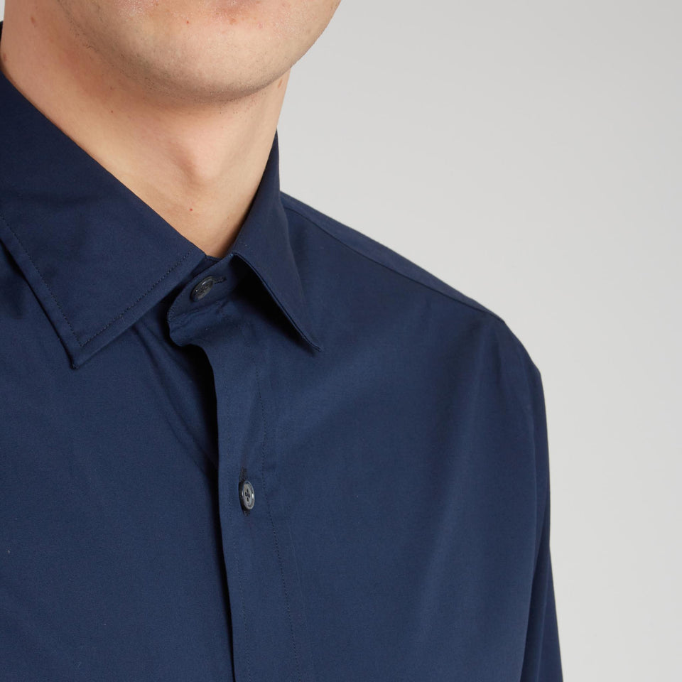Camicia in cotone blu - GIO MORETTI