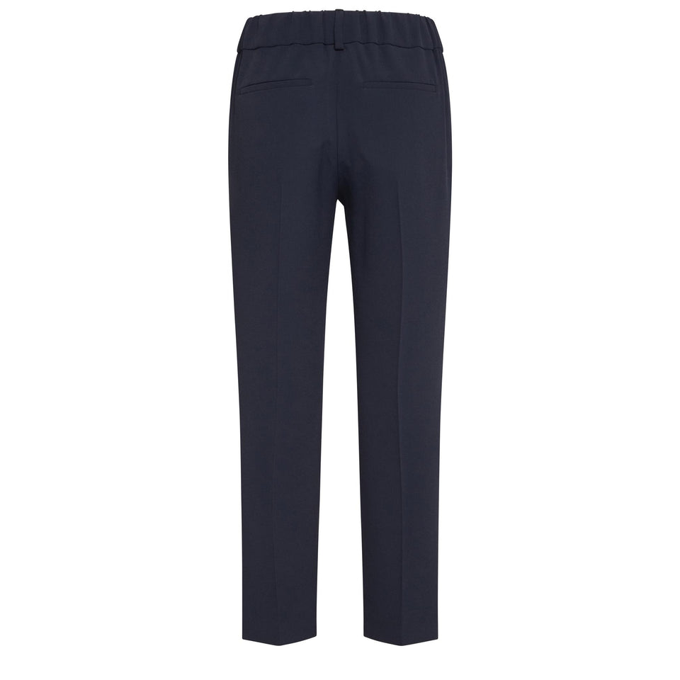 Pantalone in seta blu