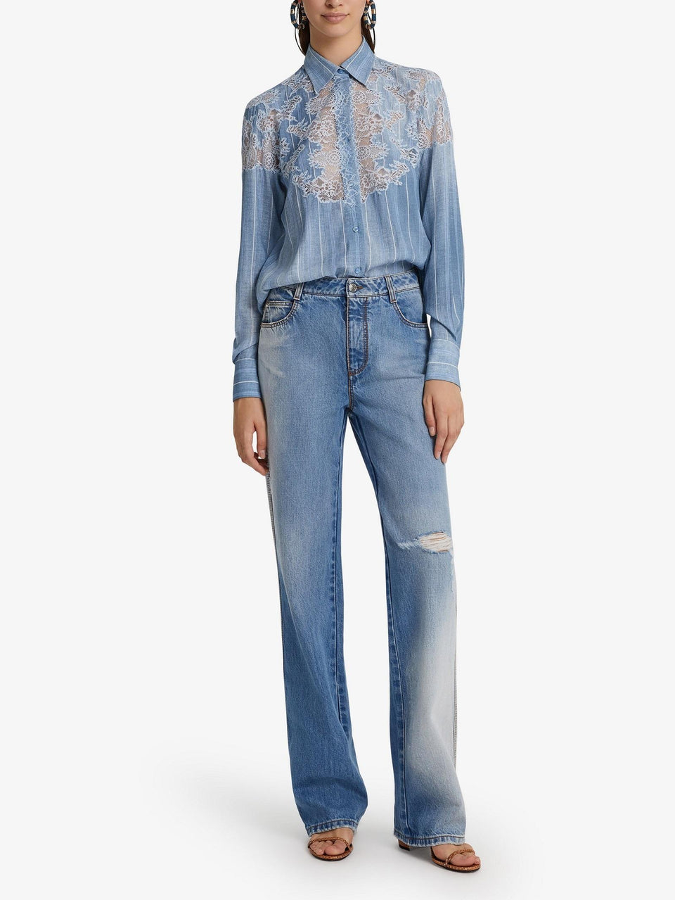 Camicia in denim blu