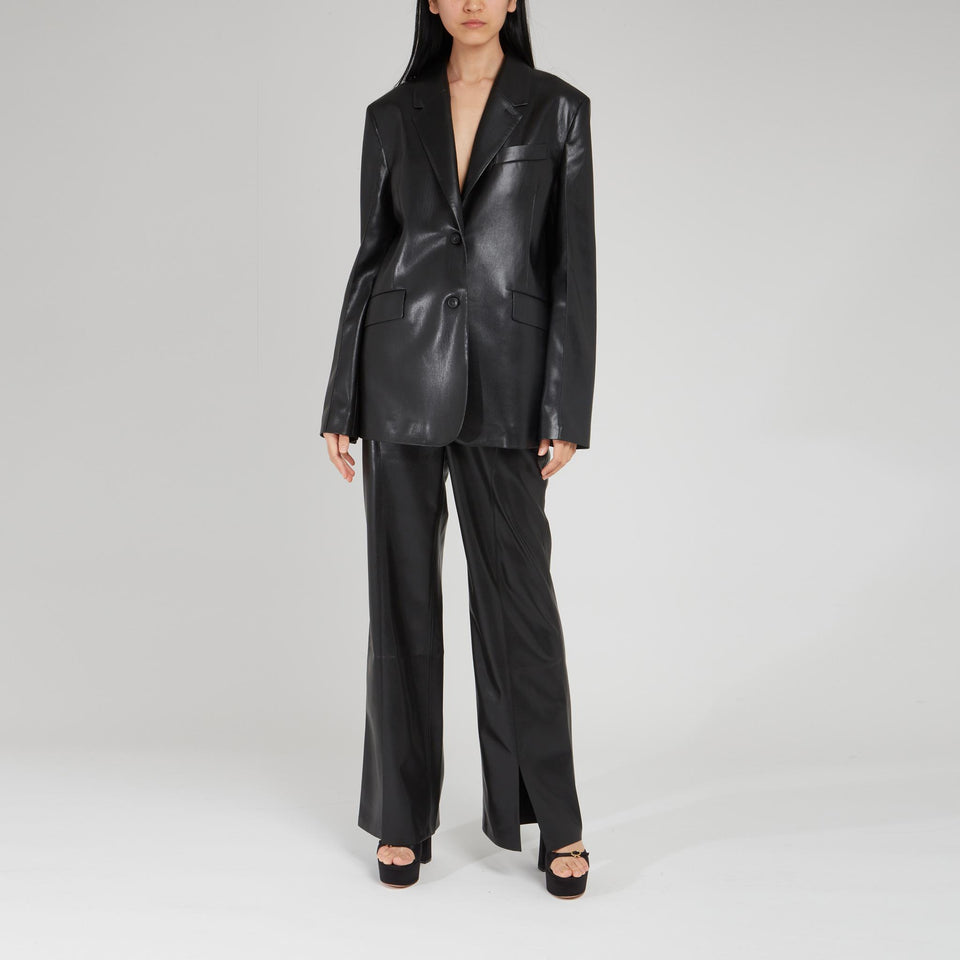 Blazer in pelle blu - GIO MORETTI