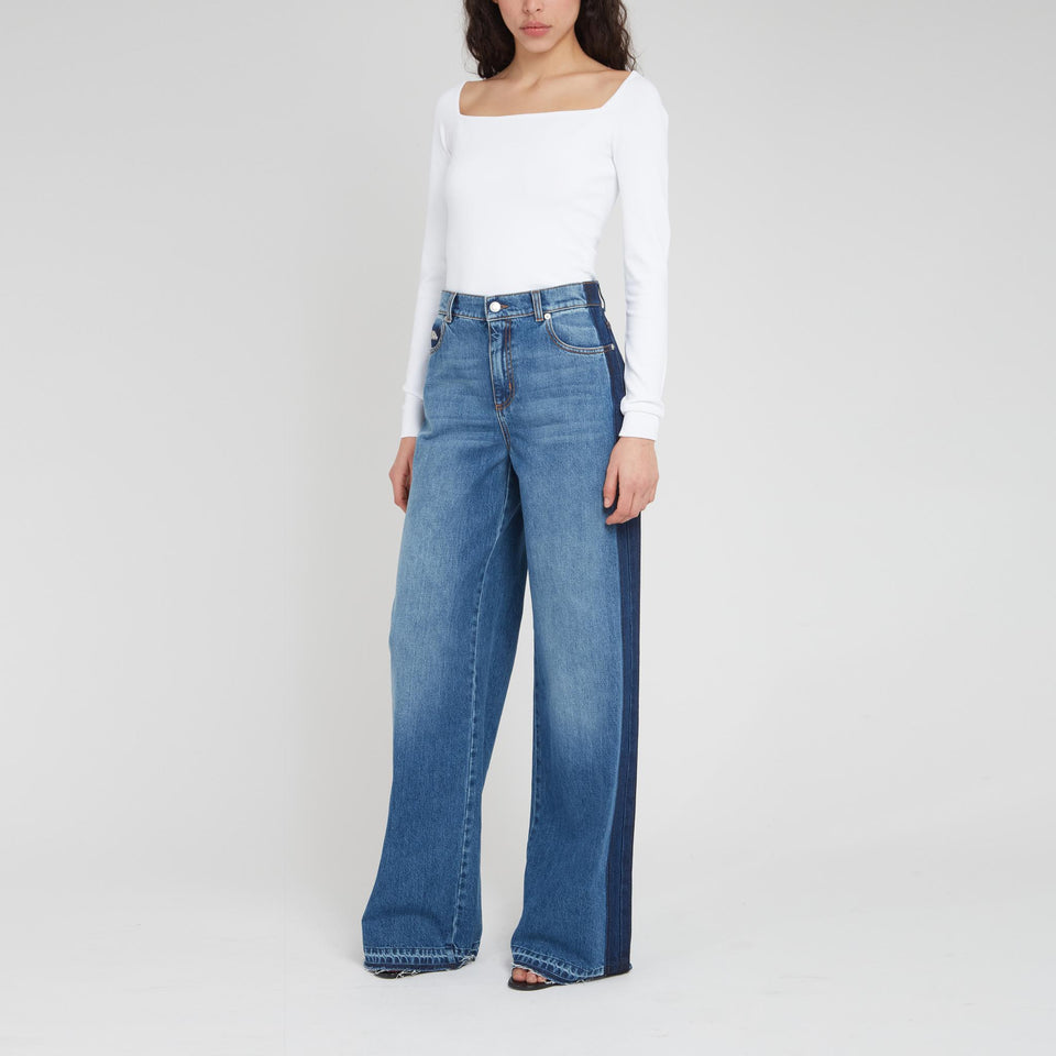 Top in tessuto bianco