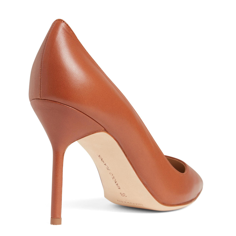 Decolletè ''BB 90'' in pelle marrone 9XX-0464 MBRW MANOLO BLAHNIK