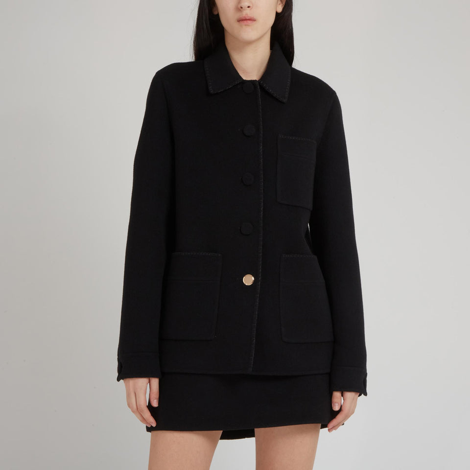 Chore jacket "Ulu" in cashmere nera
