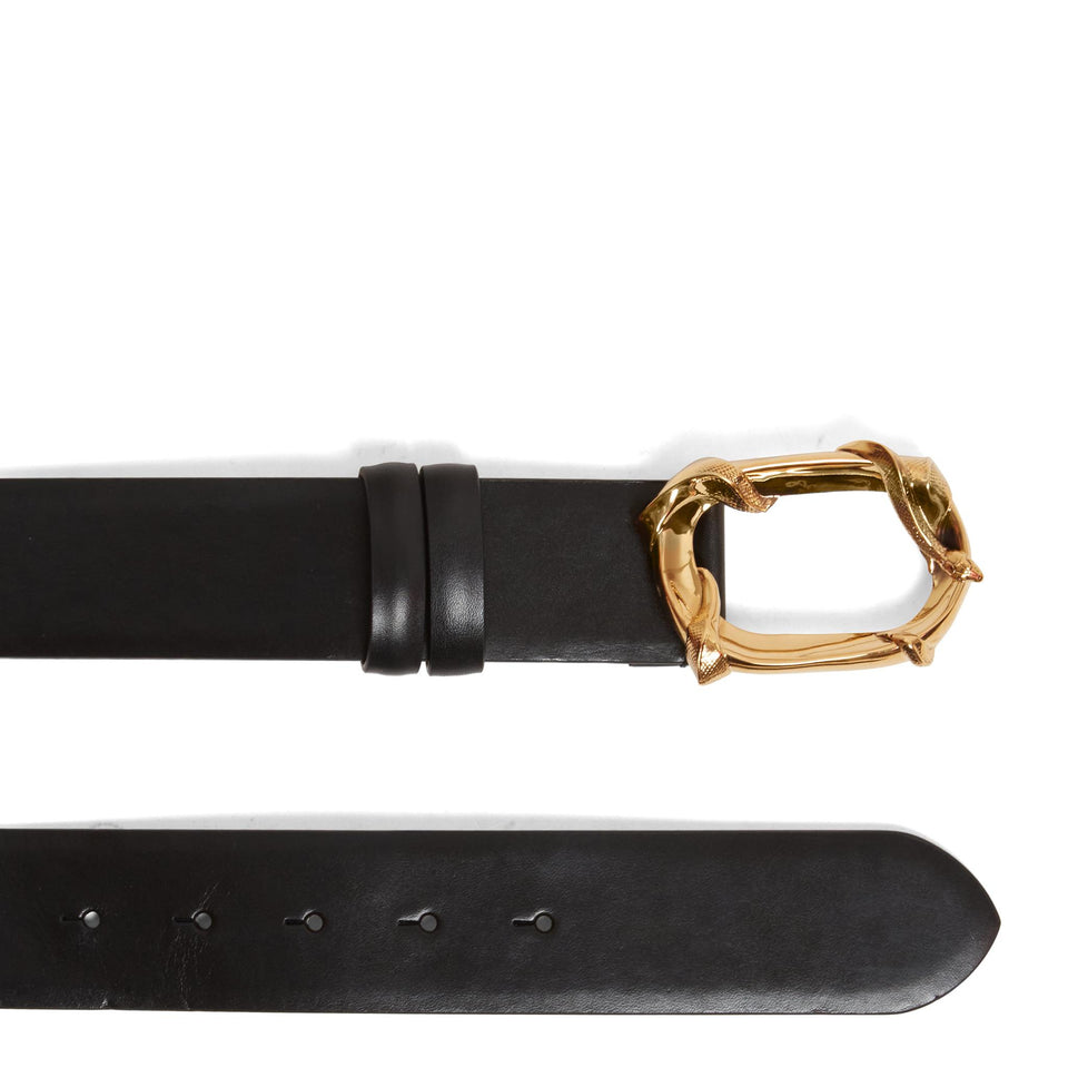 Cintura in pelle nera