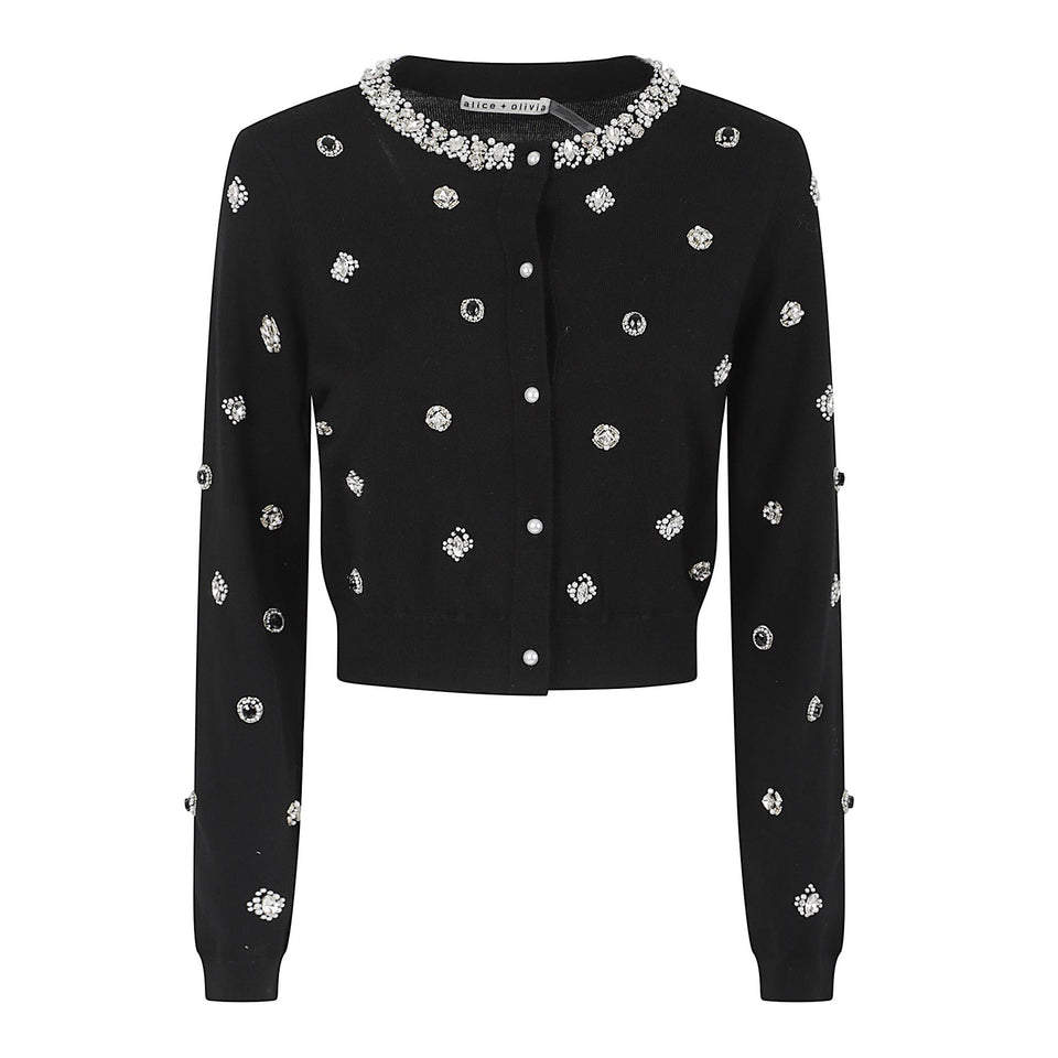 Cardigan in lana nera CC510533701 A001 ALICE & OLIVIA