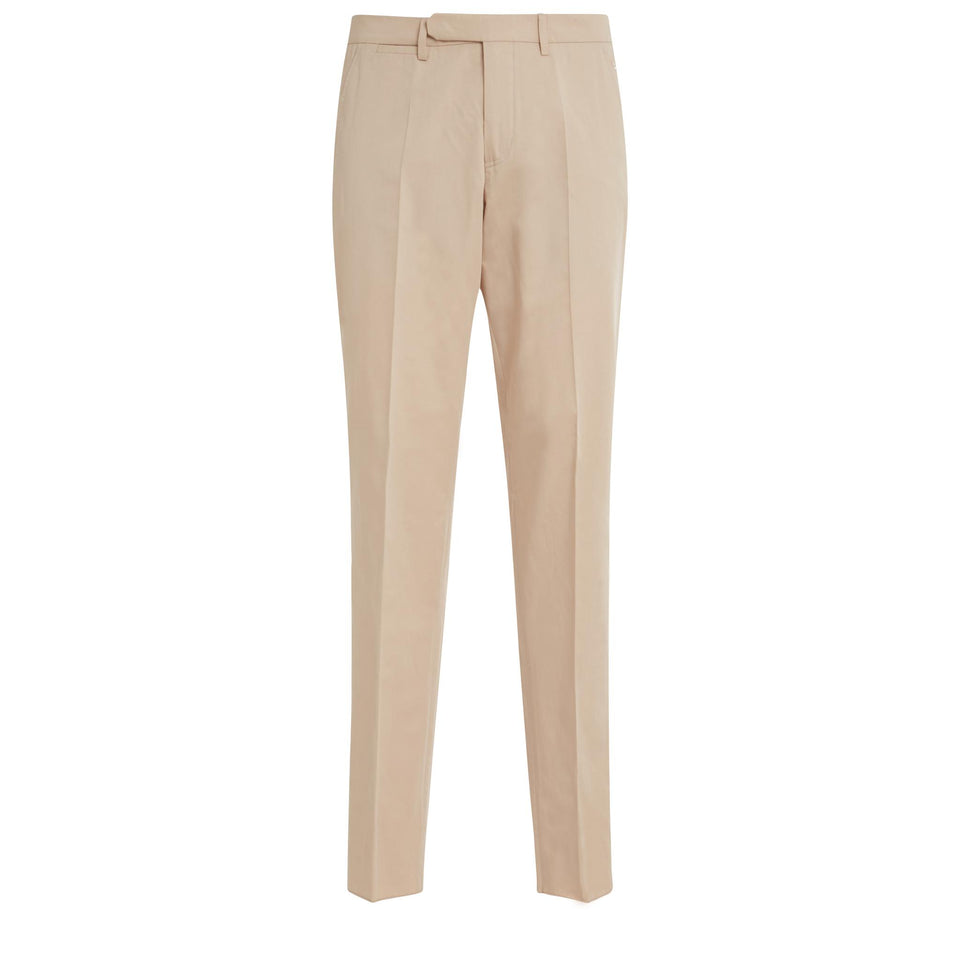 Beige cotton trousers