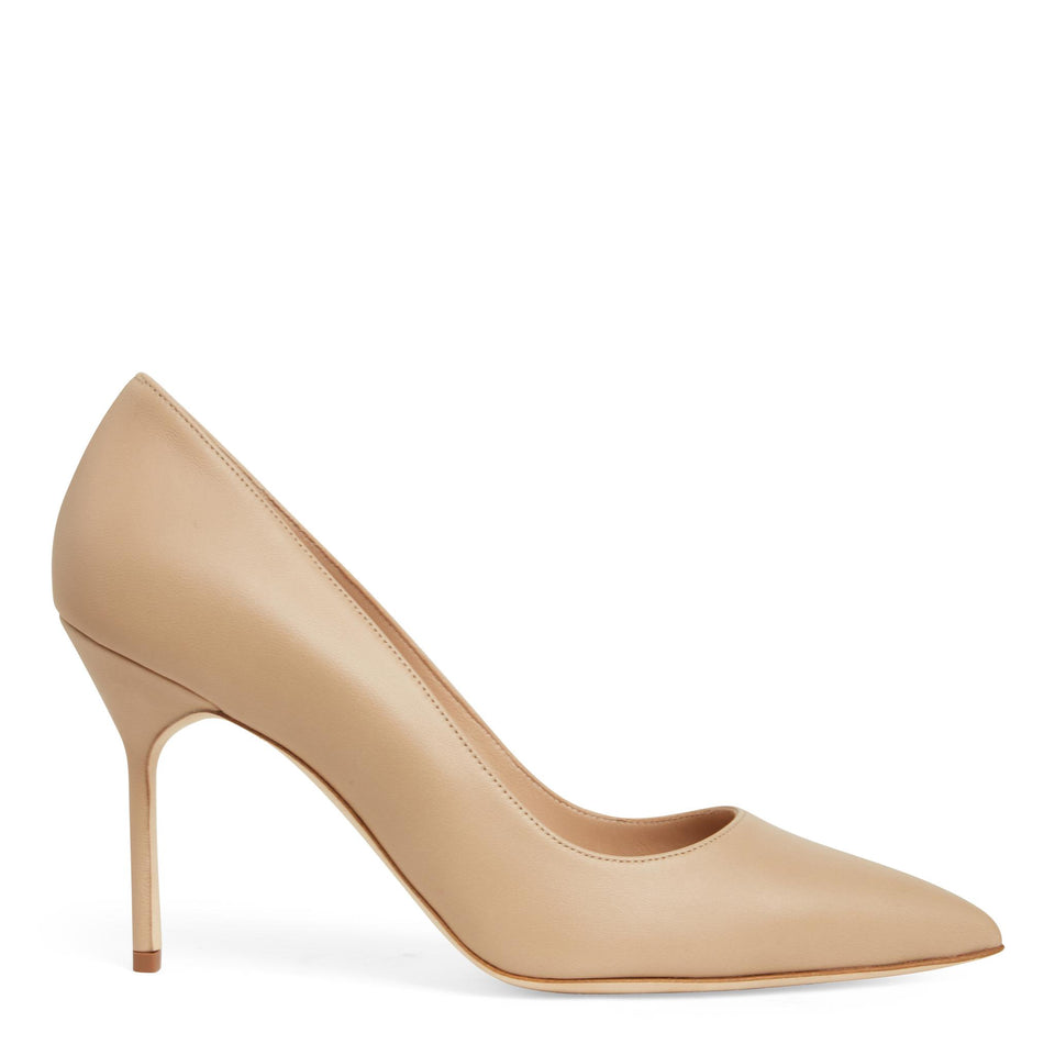Decolletè ''BB 90'' in pelle beige 9XX-0464 0025 MANOLO BLAHNIK