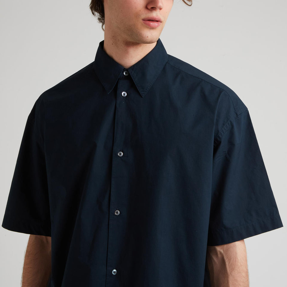 Camicia in cotone blu