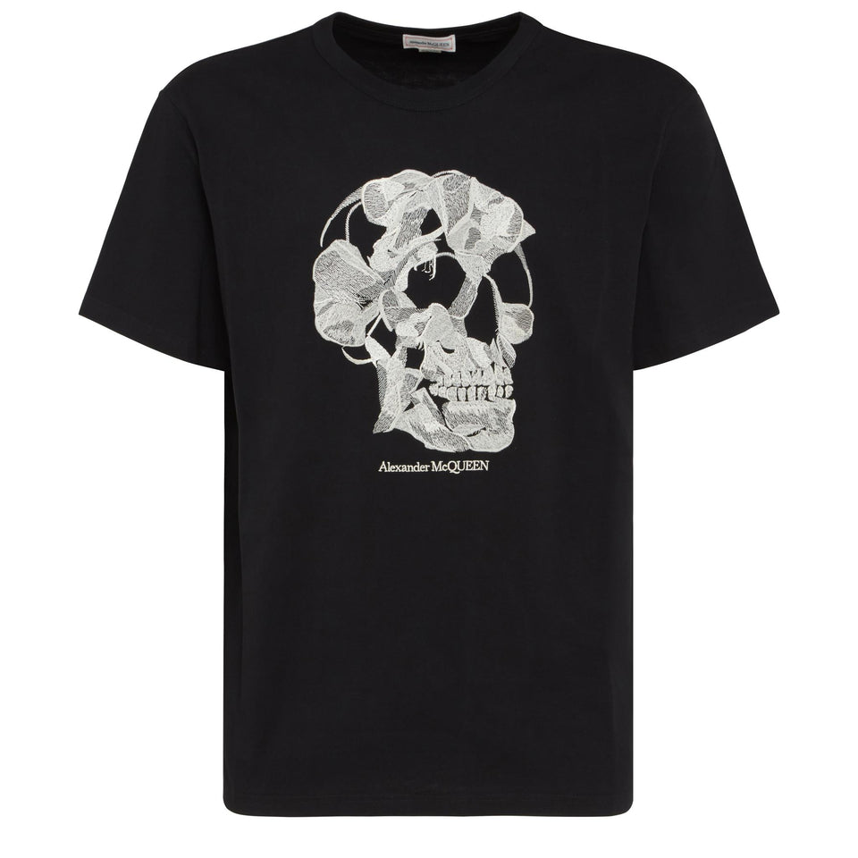 Black cotton T-shirt