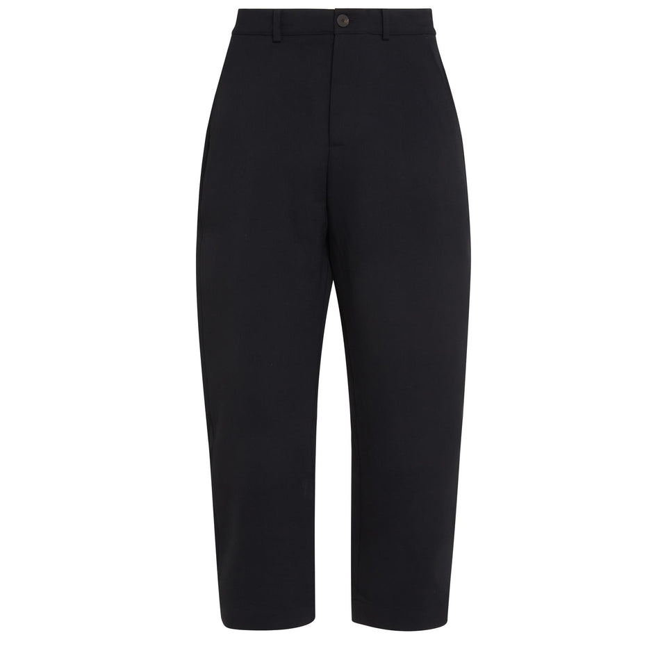 Pantalone oversize in tessuto blu