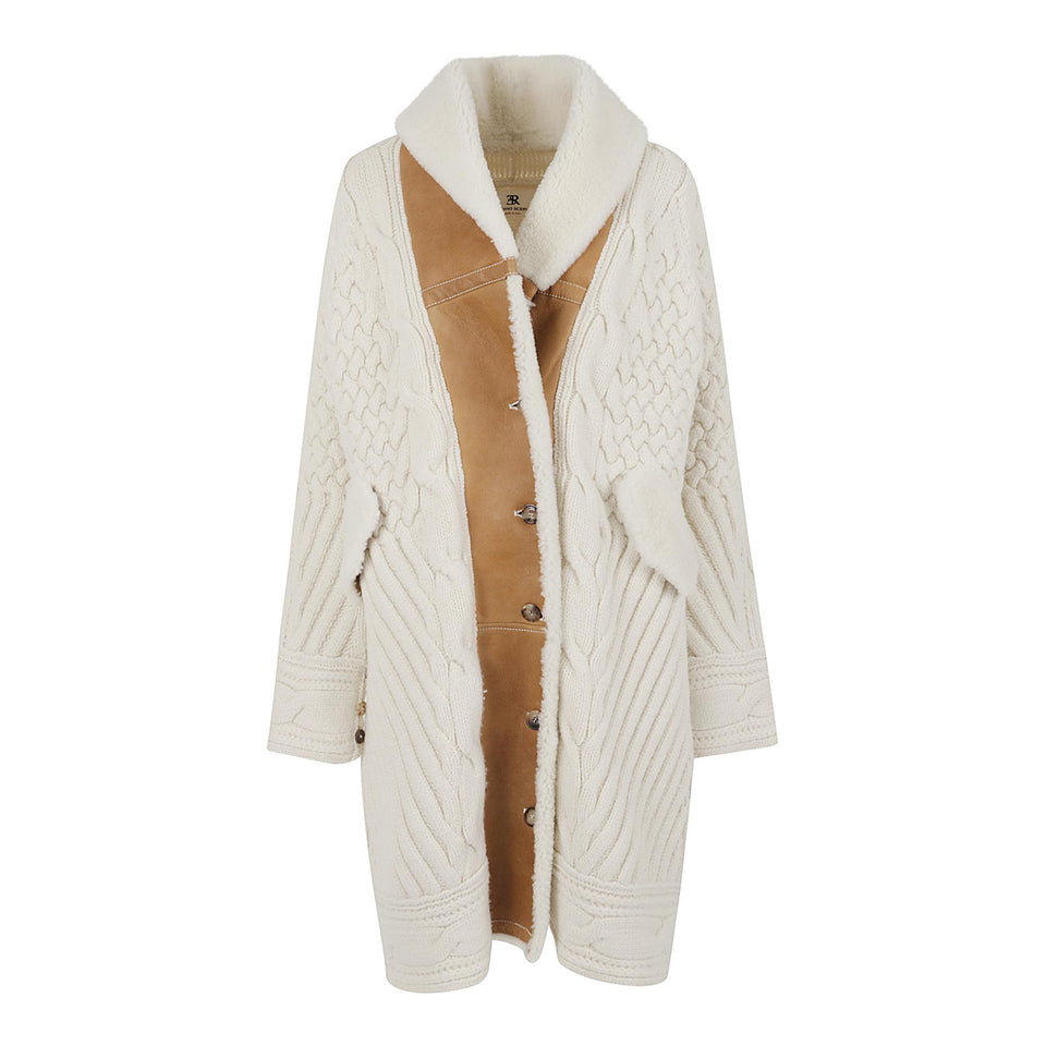 Cappotto in maglia bianco D475D306 SHQTX14800 ERMANNO SCERVINO