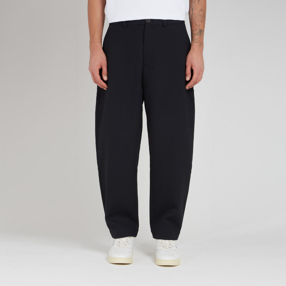 Pantalone oversize in tessuto blu