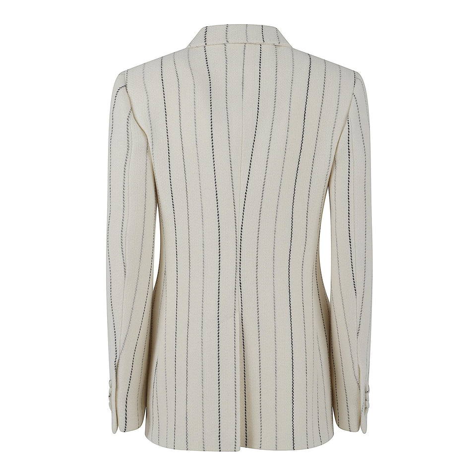 Giacca mono petto in lana bianca 1255001 W168IVM GABRIELA HEARST