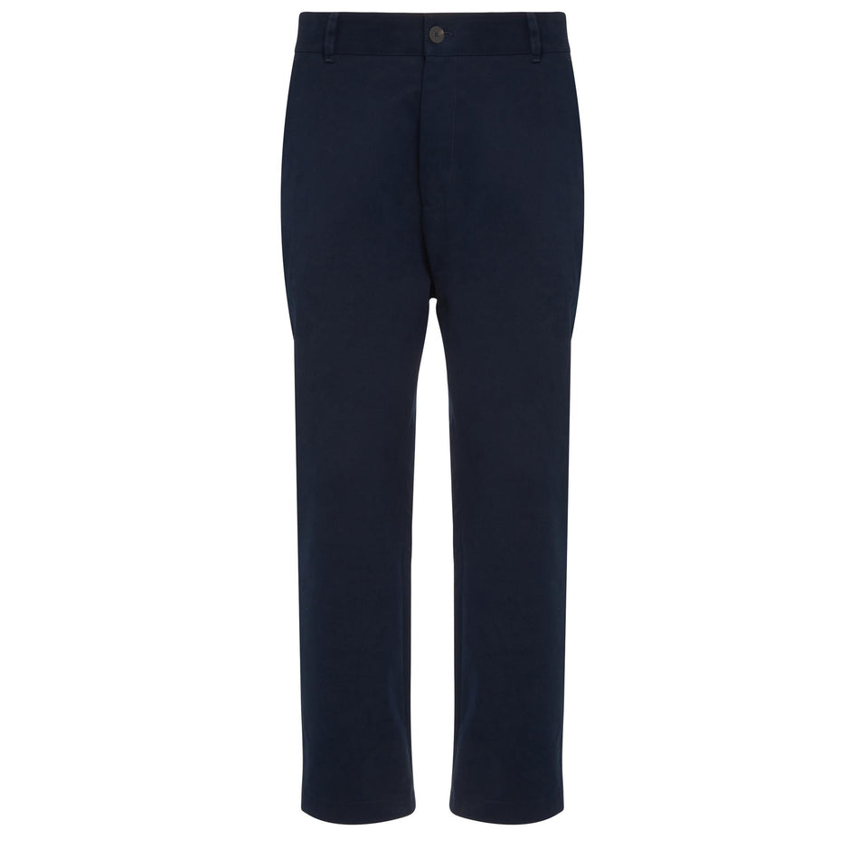 Blue cotton trousers