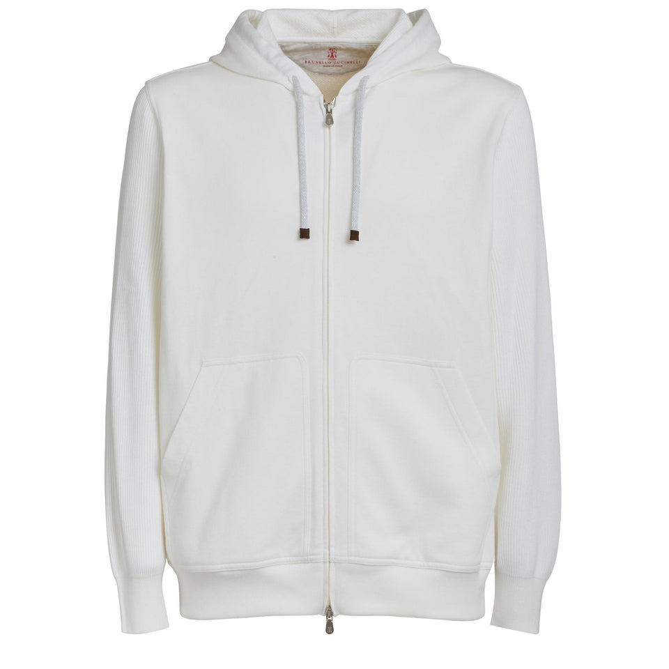 White cotton sweatshirt