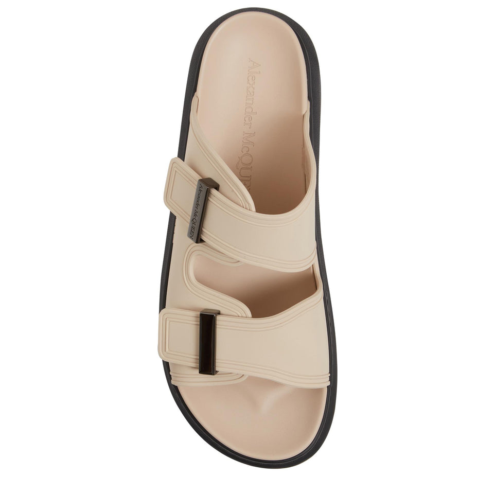 Sandali ''Hybrid'' in gomma beige 663563 W4Z532405 ALEXANDER MCQUEEN
