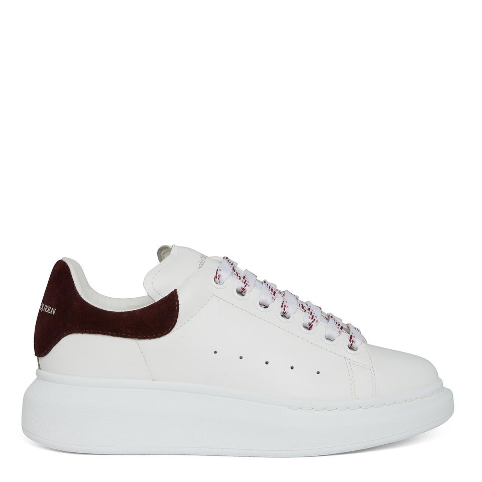Sneakers oversize in pelle bianca e marrone 718139 WIE988719 ALEXANDER MCQUEEN