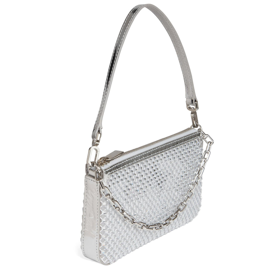 Borsa ''Loubila Mini'' in pelle argento