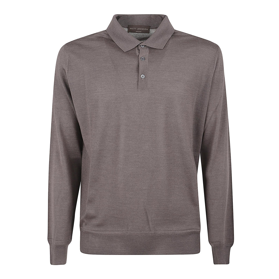 Polo in cashmere marrone FW25K40LPRO 54247 BRETT JOHNSON