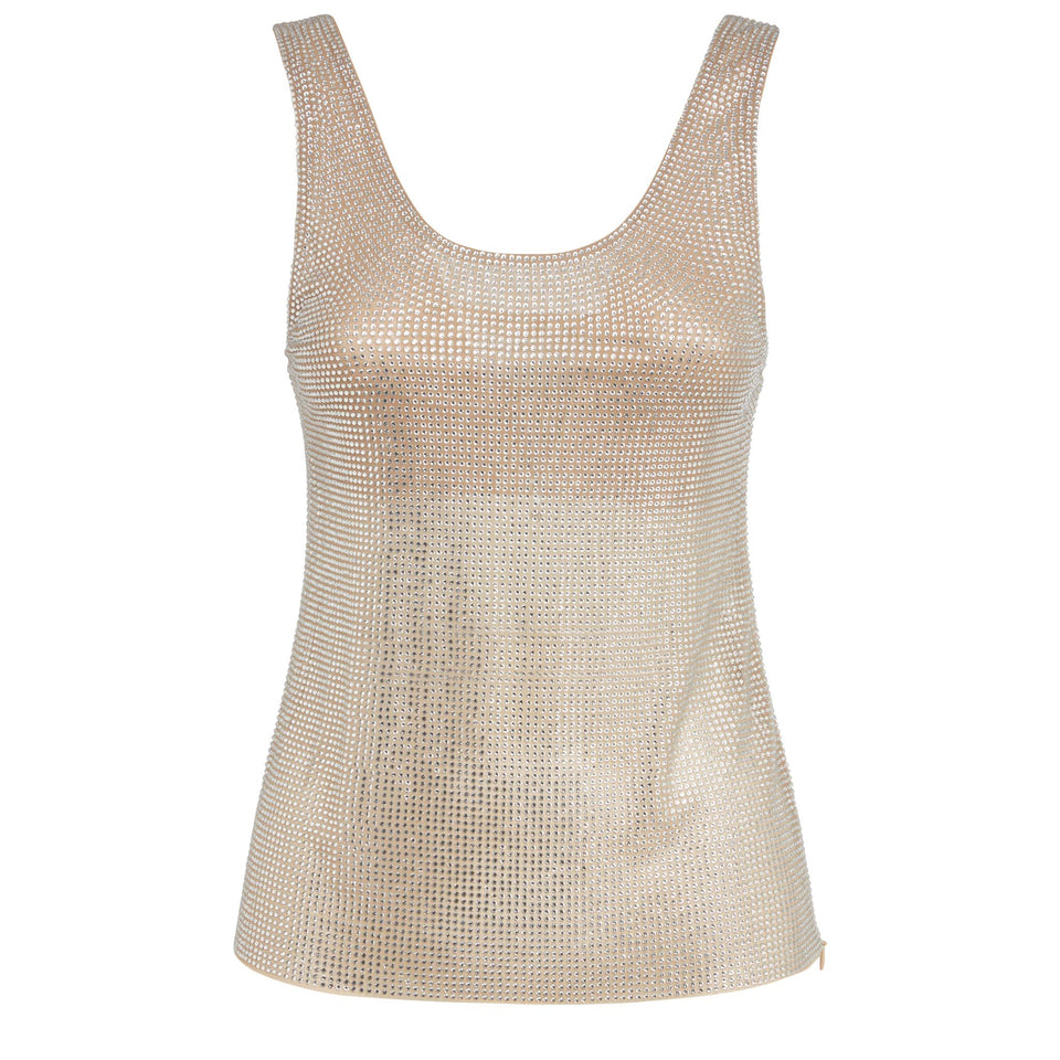 Canotta in tessuto argento - GIO MORETTI