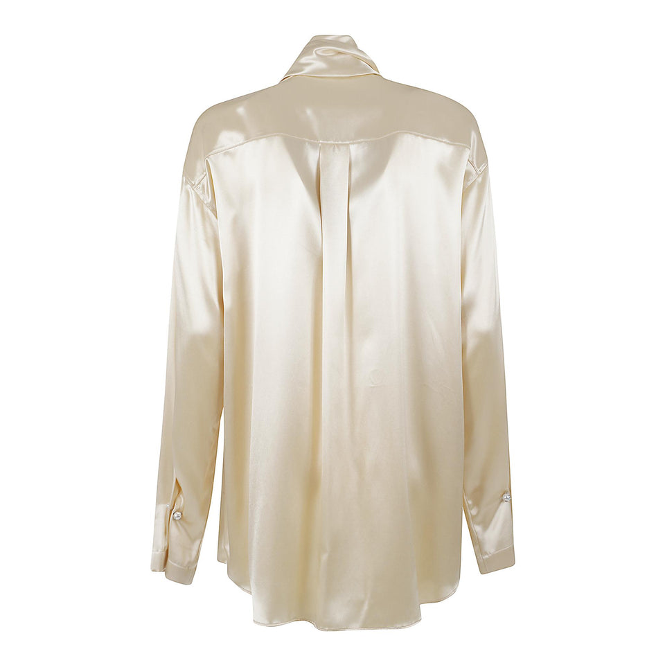 Camicia in raso avorio 0207 662700006 ALBERTA FERRETTI