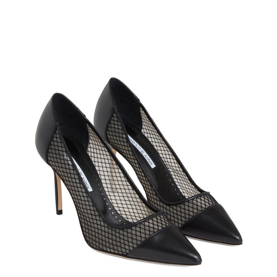 Decolletè "Capcour" 90 in pelle nero 424-1987 0001 MANOLO BLAHNIK