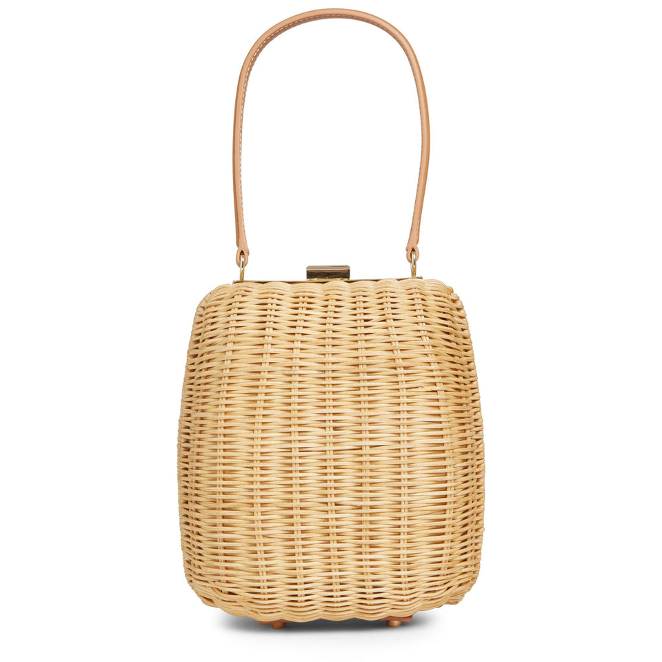 Beige straw bag