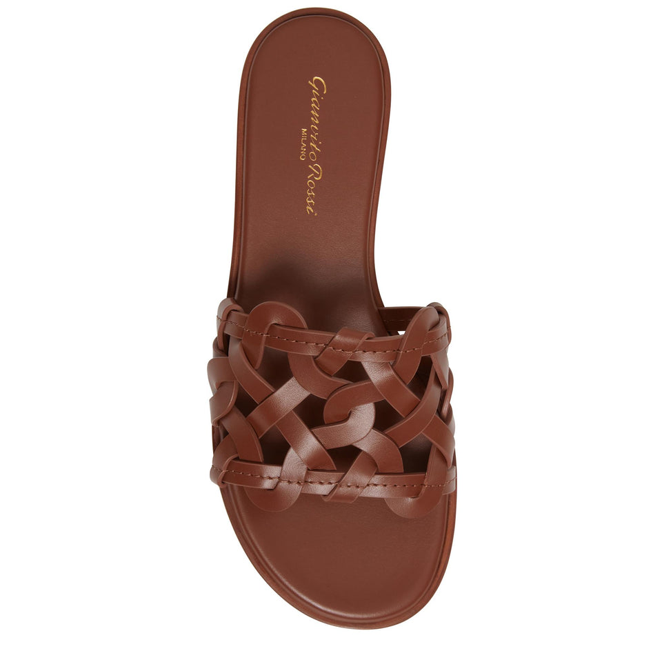 Sandali ''Amalfi'' in pelle marrone G15970 05CUOCLNHAVA GIANVITO ROSSI