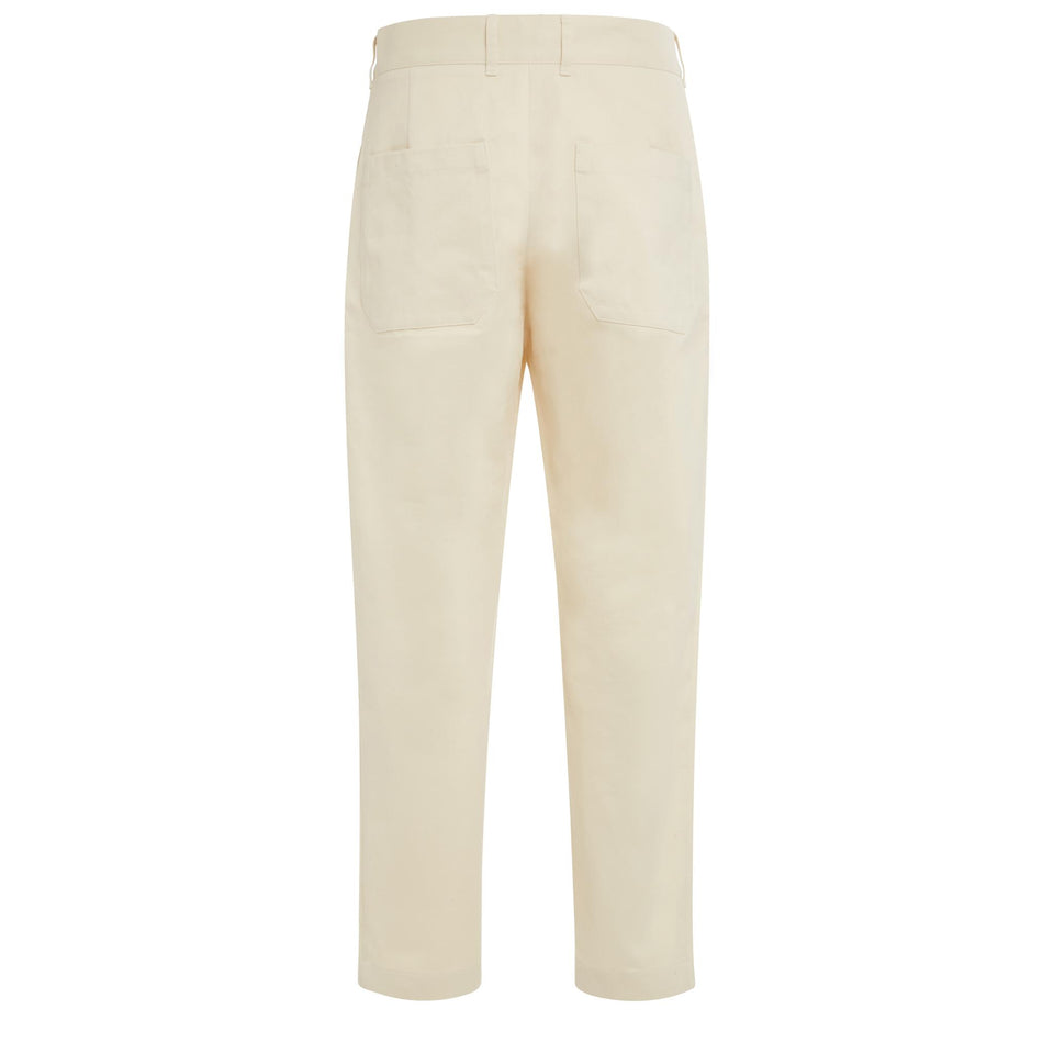 Pantalone "Bill" in cotone bianco