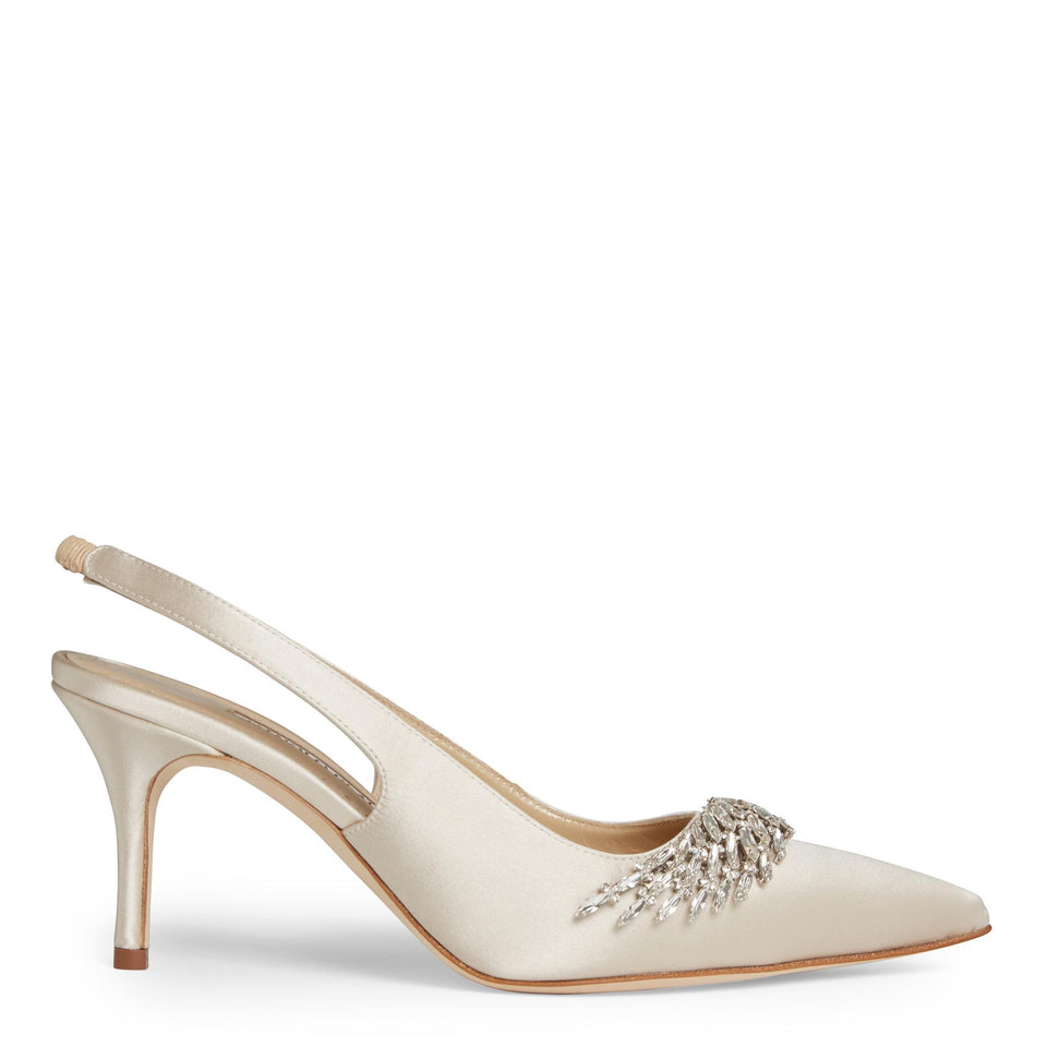 Slingback "Terala" in raso beige 124-2530 DCRM MANOLO BLAHNIK
