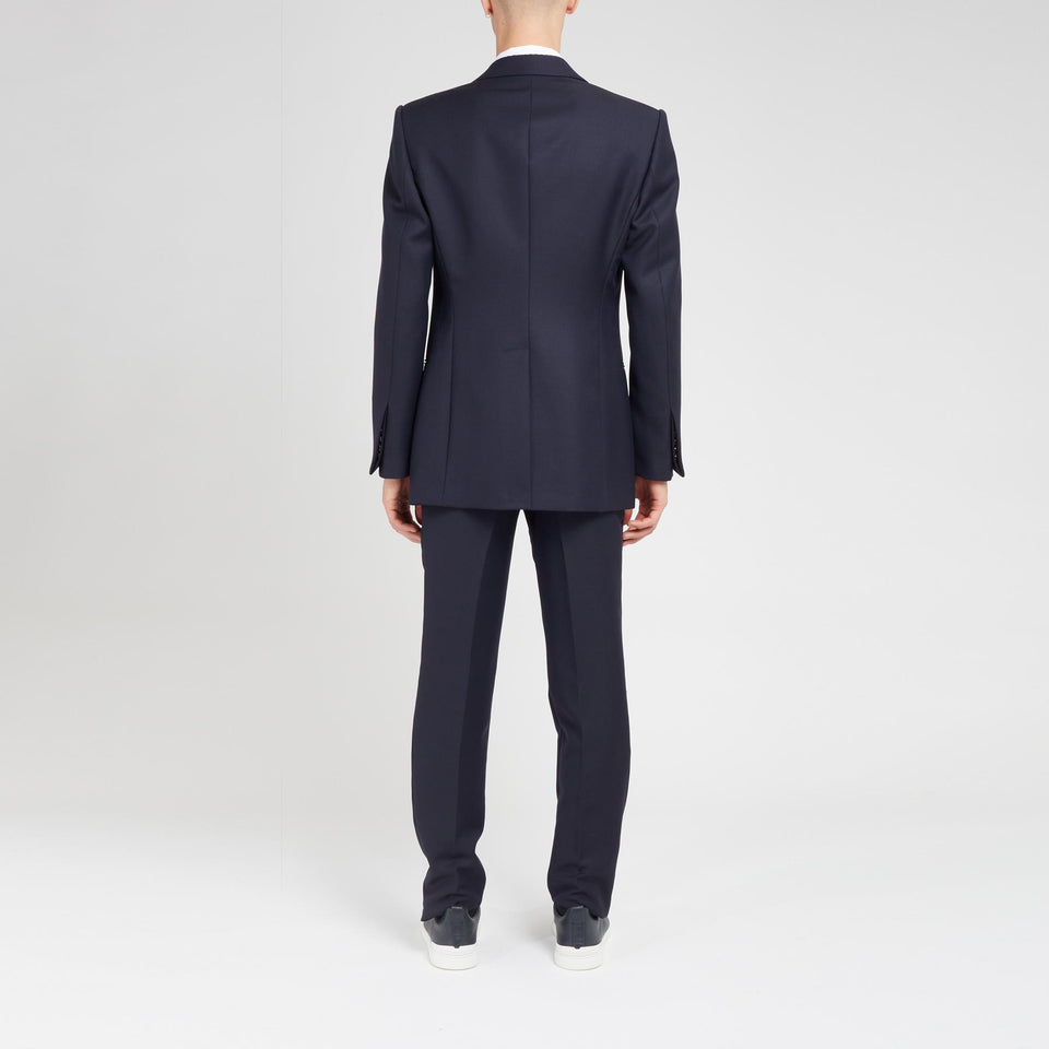 Blazer sartoriale in lana blu