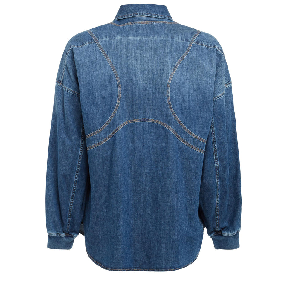 Camicia in denim blu - GIO MORETTI