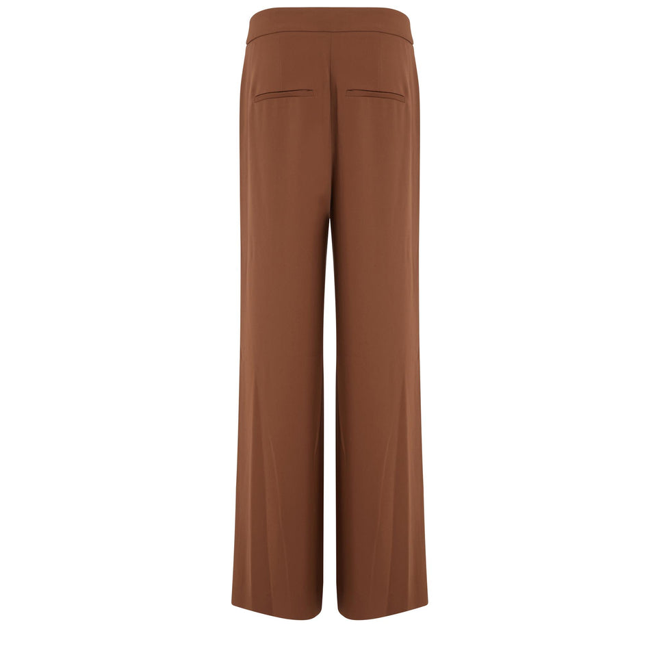 Pantalone "Edia" in tessuto marrone