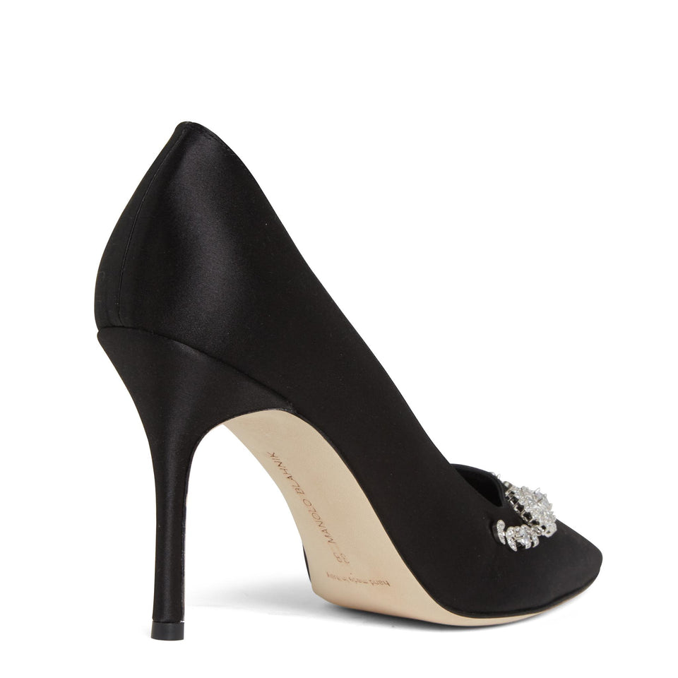 Décolleté "Lamikpump 90" in raso nera 324-2852 BLCK MANOLO BLAHNIK