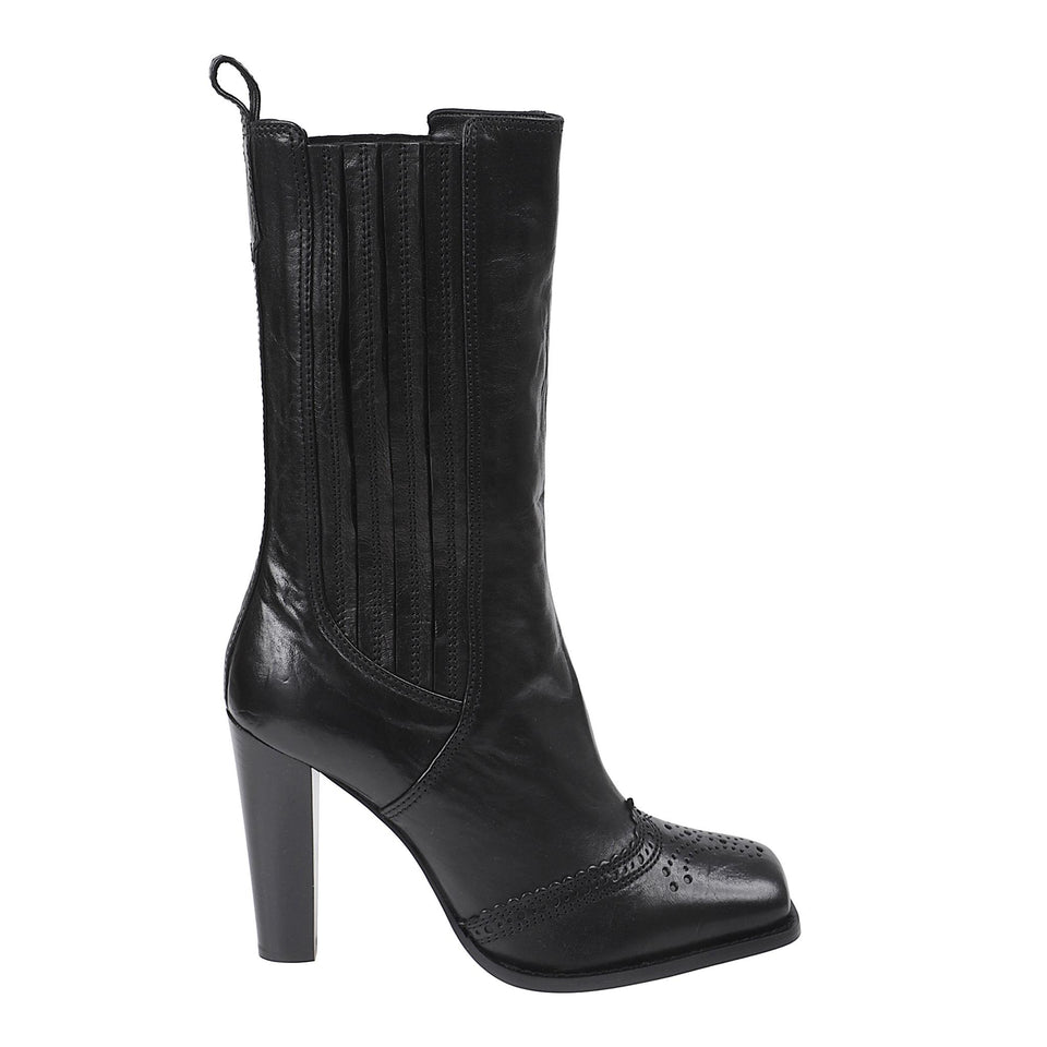 Stivaletto in plle nero D478Z740 GJP95708 ERMANNO SCERVINO