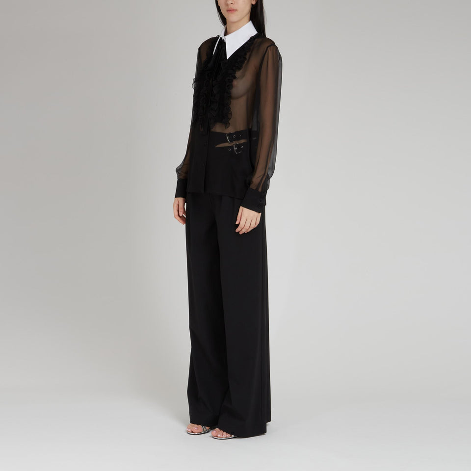 Camicia in seta nera