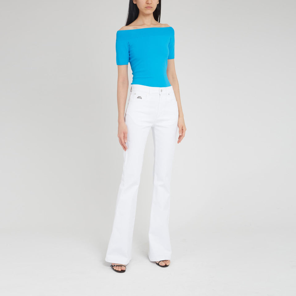 Light blue knitted top