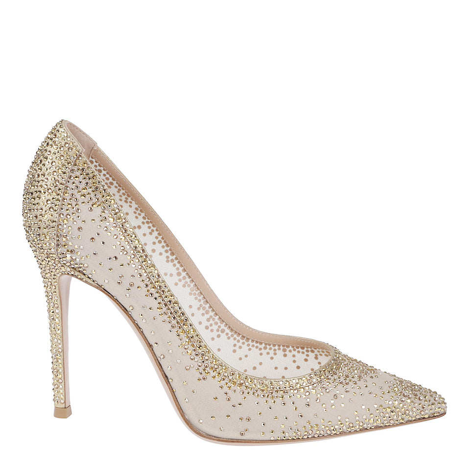 Dècolletè ''Rania' in tessuto oro G20130 15RICBORMENU GIANVITO ROSSI