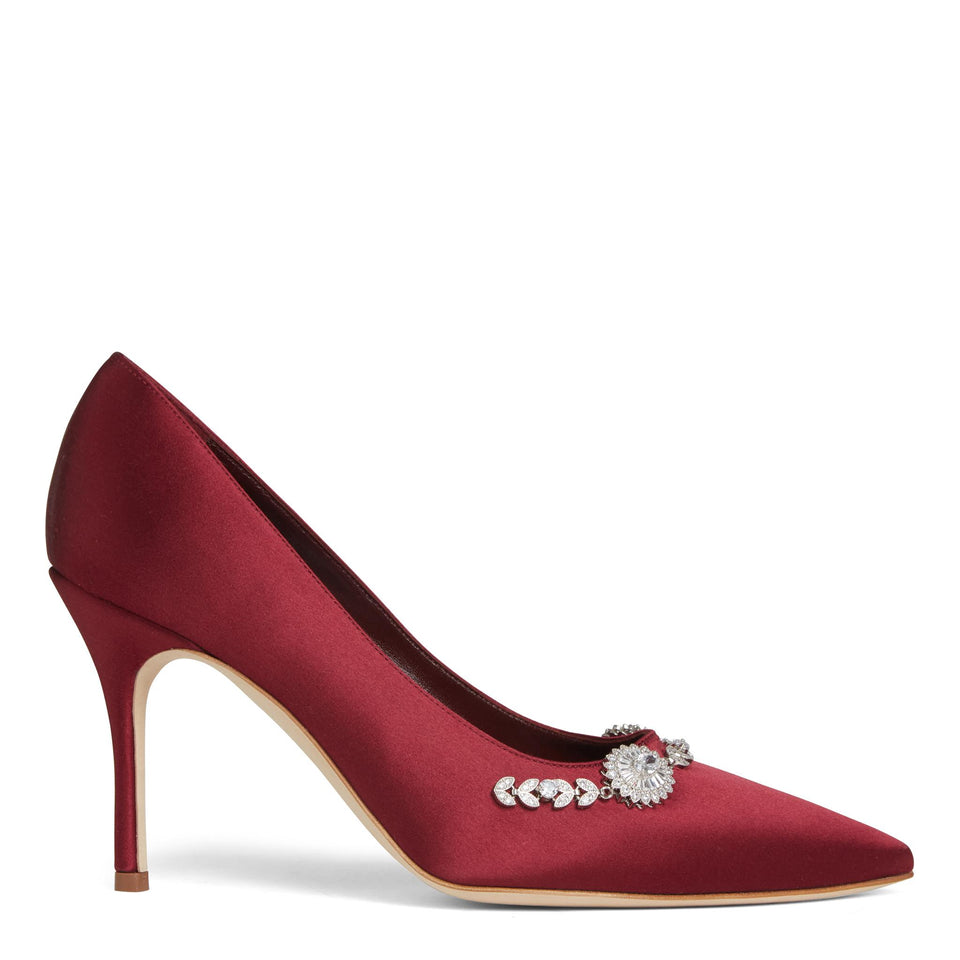 Décolleté "Lamikpump 90" in raso rossa 324-2852 DRED MANOLO BLAHNIK