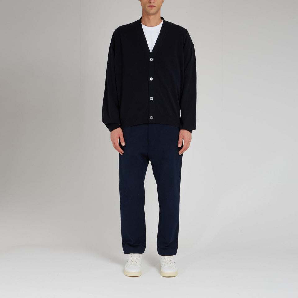 Cardigan in lana blu