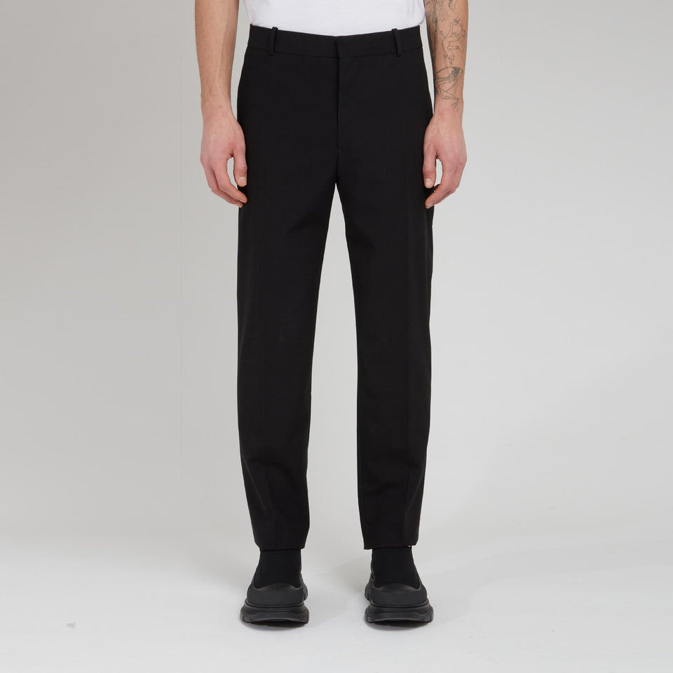 Pantalone sartoriale in lana nero