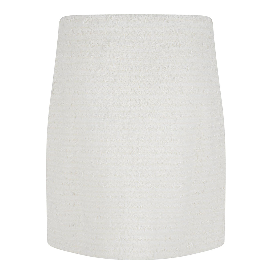 Mini gonna in tweed bianca AW25-028SK C SELF-PORTRAIT