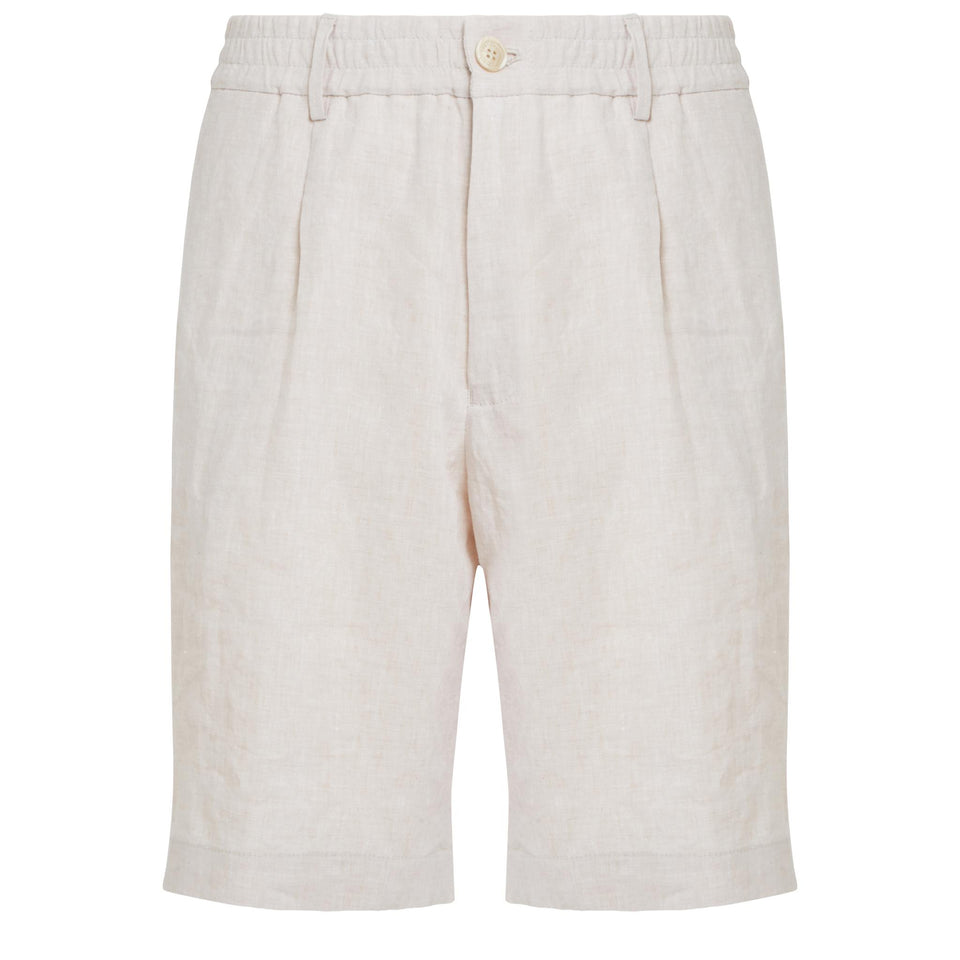 Shorts in lino beige