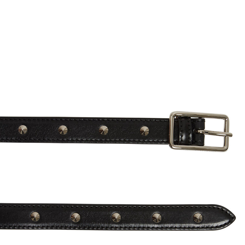 Cintura in pelle nera - GIO MORETTI