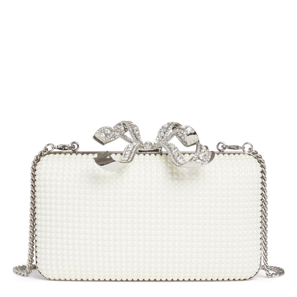 Mini white crystal bag